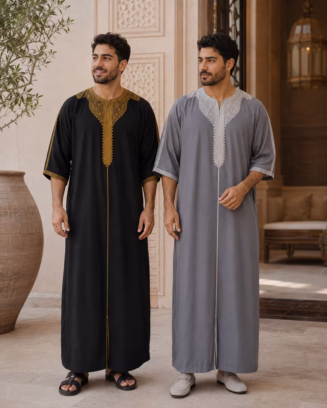 رجُلان يرتديان قندورتَي TAWBA — لقطة المجموعة